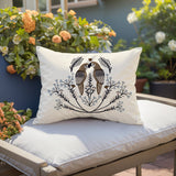 Jimi Parrot Reversible Indoor/Outdoor Lumbar Pillow in Beige - Size 25x18