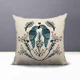 Jimi Parrot Reversible Indoor/Outdoor Square Pillow in Emerald - Size 20x20