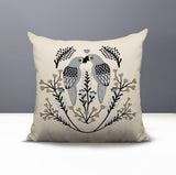 Jimi Parrot Reversible Indoor/Outdoor Square Pillow in Gray - Size 20x20