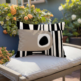 Jina Abstract Reversible Indoor/Outdoor Rectangular Pillow