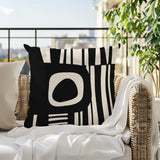Jina Abstract Reversible Indoor/Outdoor Square Pillow