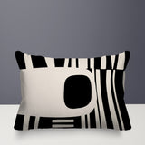 Jina Abstract Reversible Indoor/Outdoor Rectangular Pillow