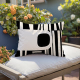 Jina Abstract Reversible Indoor/Outdoor Rectangular Pillow