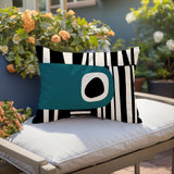 Jina Abstract Reversible Indoor/Outdoor Rectangular Pillow