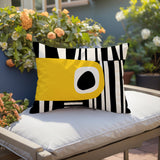 Jina Abstract Reversible Indoor/Outdoor Rectangular Pillow