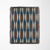 Jordyn Cotton Blend Blanket Throw in Blue, full view