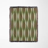 Jordyn Cotton Blend Blanket Throw in Chartreuse, full view