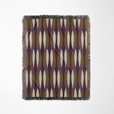 Jordyn Cotton Blend Blanket Throw in Purple, full view