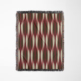 Jordyn Cotton Blend Blanket Throw in Red, full view