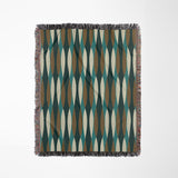 Jordyn Cotton Blend Blanket Throw in Teal, full view
