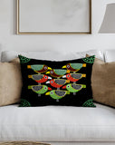 PolyTwill Bird Lumbar Indoor/Outdoor Throw Pillow