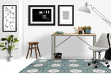 Juga low pile chair mat in Emerald