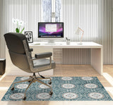Juga low pile chair mat in Emerald