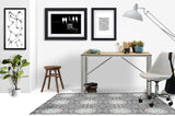 Juga low pile chair mat in Grey