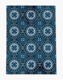 Juga low pile chair mat in Navy Blue