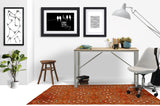 Juga low pile chair mat in Red