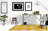 Juga low pile chair mat in Yellow