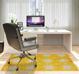 Juga low pile chair mat in Yellow
