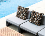 Jules Zebra Print Indoor/Outdoor Reversible Square Pillow