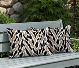 Jules Zebra Print Indoor/Outdoor Reversible Rectangular Pillow