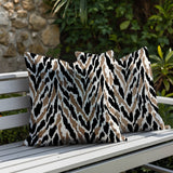 Jules Zebra Print Indoor/Outdoor Reversible Square Pillow