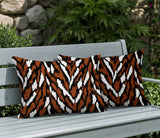 Jules Zebra Print Indoor/Outdoor Reversible Rectangular Pillow