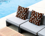 Jules Zebra Print Indoor/Outdoor Reversible Square Pillow