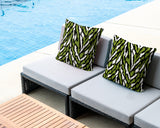 Jules Zebra Print Indoor/Outdoor Reversible Square Pillow
