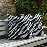 Juno Zebra Print Indoor/Outdoor Reversible Square Pillow