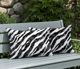 Juno Zebra Print Indoor/Outdoor Reversible Rectangular Pillow