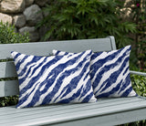Juno Zebra Print Indoor/Outdoor Reversible Rectangular Pillow