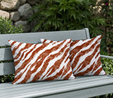 Juno Zebra Print Indoor/Outdoor Reversible Rectangular Pillow
