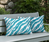 Juno Zebra Print Indoor/Outdoor Reversible Rectangular Pillow