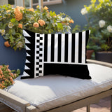 Kaleido Abstract Reversible Indoor/Outdoor Rectangle Pillow