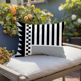 Kaleido Abstract Reversible Indoor/Outdoor Rectangle Pillow