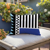 Kaleido Abstract Reversible Indoor/Outdoor Rectangle Pillow