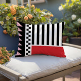 Kaleido Abstract Reversible Indoor/Outdoor Rectangle Pillow