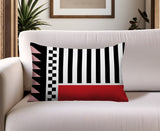 Kaleido Abstract Reversible Indoor/Outdoor Rectangle Pillow