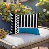 Kaleido Abstract Reversible Indoor/Outdoor Rectangle Pillow