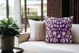 Kama Animal Print Faux Suede Square Indoor Pillow in Aurora Dream - Size 18x18