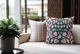 Kama Animal Print Faux Suede Square Indoor Pillow in Gemstone Glow - Size 16x16
