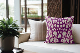 Kama Animal Print Faux Suede Square Indoor Pillow in Orchid Glow - Size 20x20