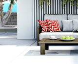 karamo Abstract Reversible Indoor/Outdoor Square Pillow Cover