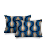 Karl Geometric Reversible Indoor/Outdoor Rectangular Pillow