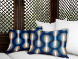 Karl Geometric Reversible Indoor/Outdoor Rectangular Pillow