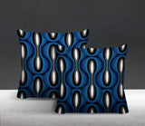 Karl Geometric Reversible Indoor/Outdoor Square Pillow