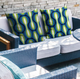 Karl Geometric Reversible Indoor/Outdoor Square Pillow