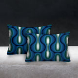 Karl Geometric Reversible Indoor/Outdoor Rectangular Pillow