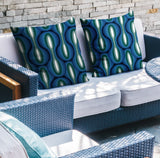 Karl Geometric Reversible Indoor/Outdoor Square Pillow