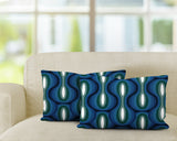 Karl Geometric Reversible Indoor/Outdoor Rectangular Pillow